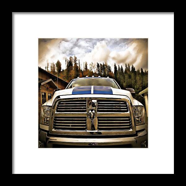 Dodge Framed Print featuring the photograph Dodge by Angel Eowyn