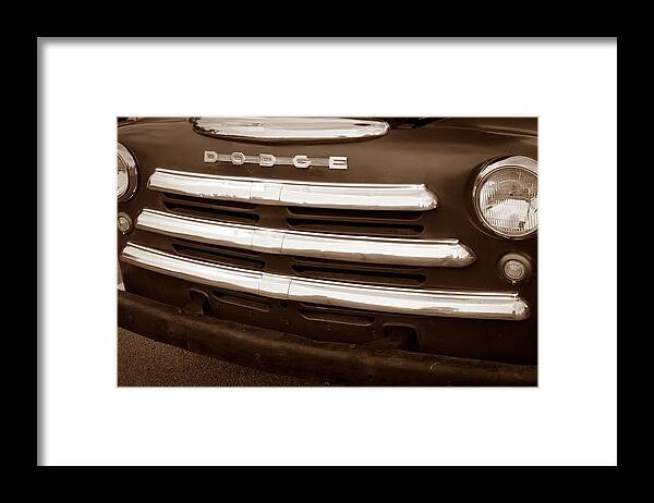Dodge Framed Print featuring the photograph Dodge Truck Grill by Sharon Popek