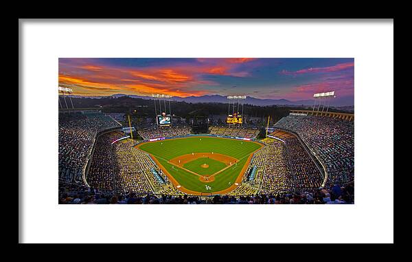 Dodger Stadium Framed Print featuring the photograph Dodger Stadium by Kevin D Haley