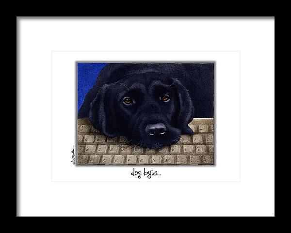 Will Bullas Framed Print featuring the painting Dog Byte... by Will Bullas