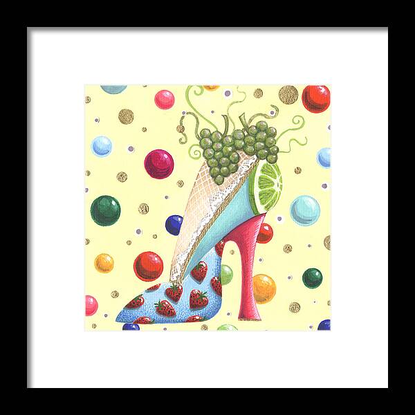 Shoes Framed Print featuring the painting Dolores by Deborah Runham