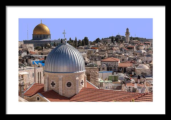 Domes Framed Print featuring the photograph Domes by Uri Baruch