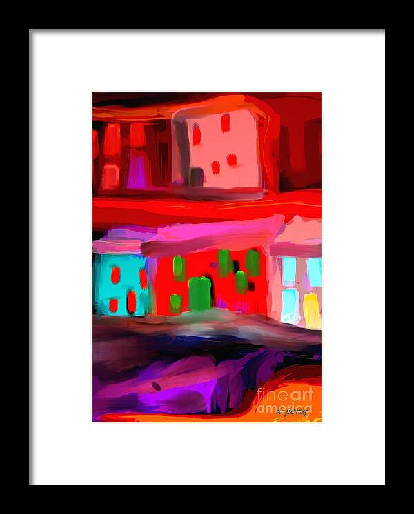 Abstract Art Prints Framed Print featuring the digital art Domicile by D Perry