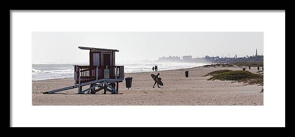 Beach Framed Print featuring the photograph Done Surfing by Ed Gleichman