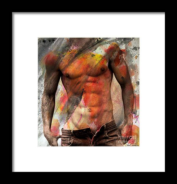 Male Nude Framed Print featuring the painting Don't Explain by Mark Ashkenazi