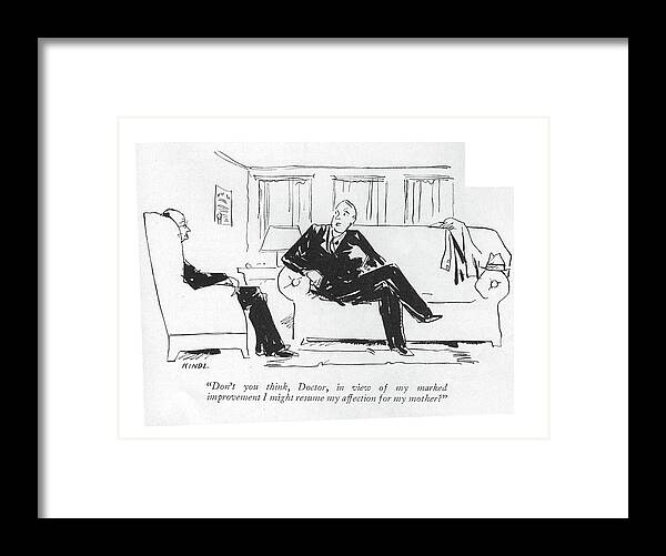 102465 Adu Alan Dunn Framed Print featuring the drawing Don't You Think by Alan Dunn