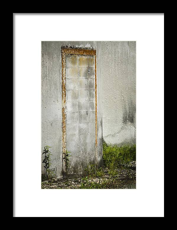 Door Framed Print featuring the photograph Door No More by Carolyn Marshall