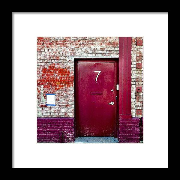 Doorsgalore Framed Print featuring the photograph Door Number 7 by Julie Gebhardt