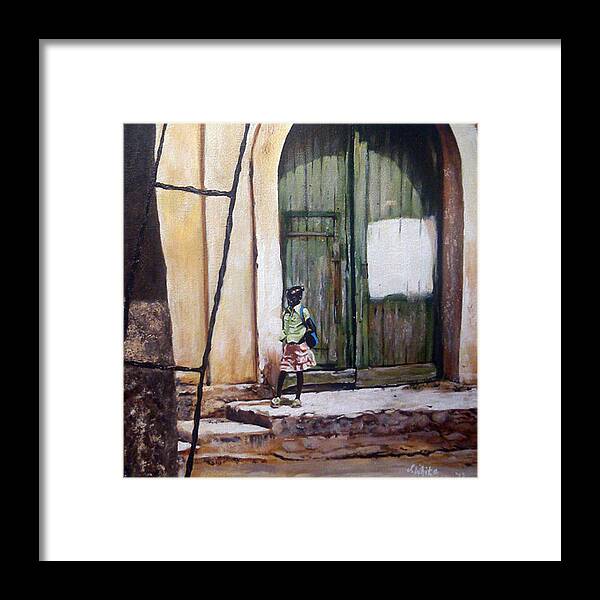 Painting Framed Print featuring the painting Doorway of Opportunity by Jerome White