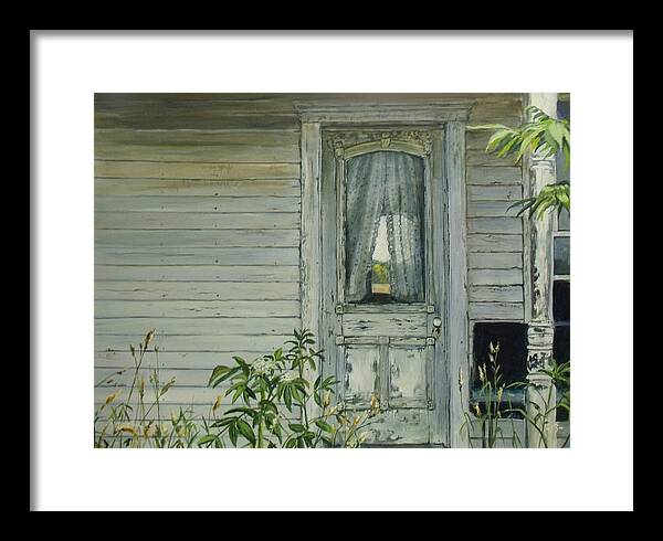 Farmhouse Framed Print featuring the painting Doorway by William Brody