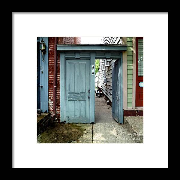 Door Framed Print featuring the photograph Doorways of Bordentown Series - Door 2 by Sally Simon