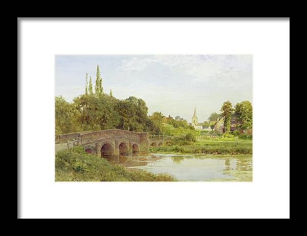 Bridge Framed Print featuring the painting Dorking by Henry Sutton Palmer