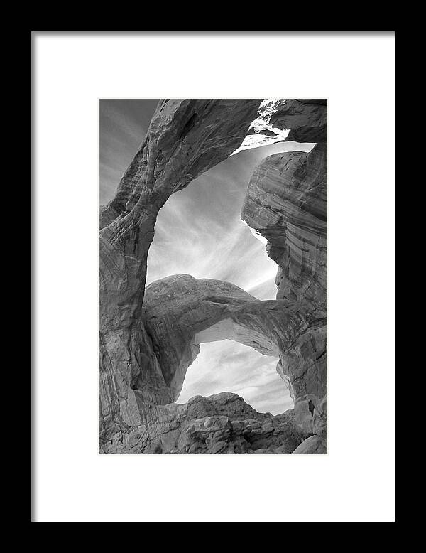 Double Arch Framed Print featuring the photograph Double Arch by Mike McGlothlen