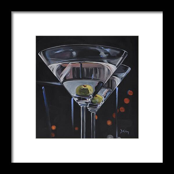 Olive Framed Print featuring the painting Double Delight by Donna Tuten