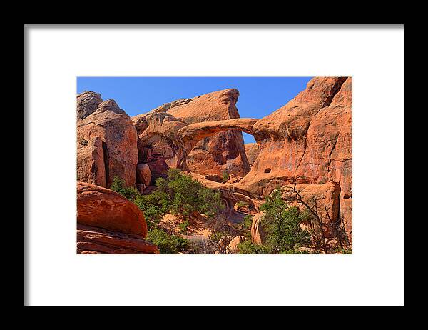 Double O Arch Framed Print featuring the photograph Double O Arch by Greg Norrell
