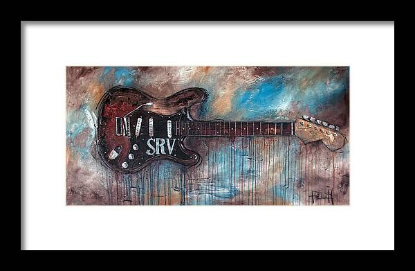 Stevie Ray Vaughan Framed Print featuring the painting Double Trouble by Sean Parnell
