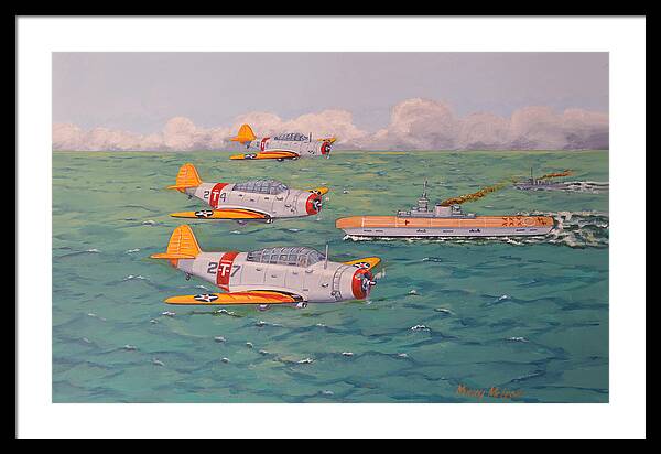 Aviation Study Framed Print featuring the painting Douglas Devastators by Murray McLeod