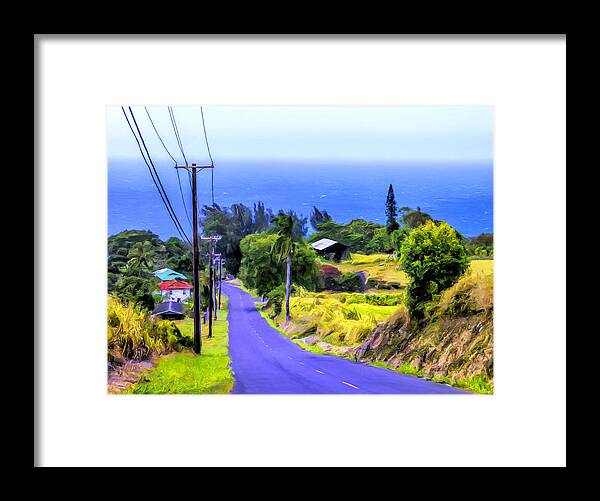 Hawaii Framed Print featuring the painting Down into Honokaa by Dominic Piperata