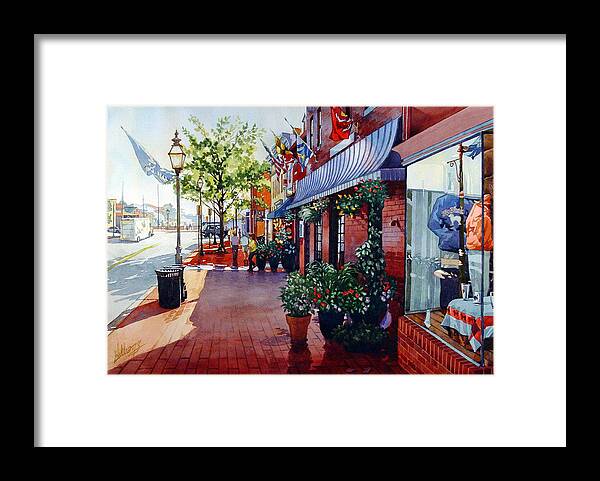 Landscape Framed Print featuring the painting Down to the Waterfront by Mick Williams