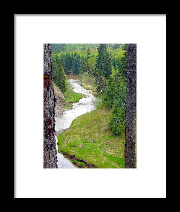 Streams Framed Print featuring the photograph Downriver by Jim Sauchyn