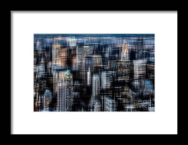 Nyc Framed Print featuring the photograph Downtown at night by Hannes Cmarits