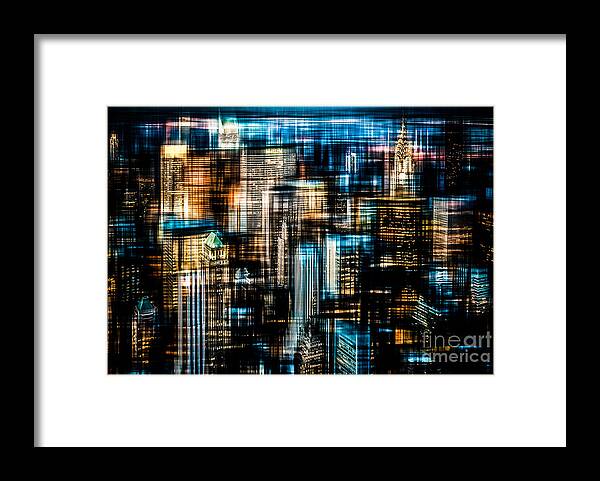 Nyc Framed Print featuring the photograph Downtown II - dark by Hannes Cmarits