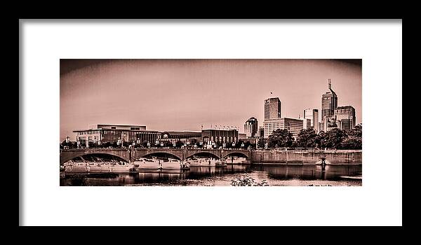 Indiana Framed Print featuring the photograph Downtown Indianapolis by Ron Pate