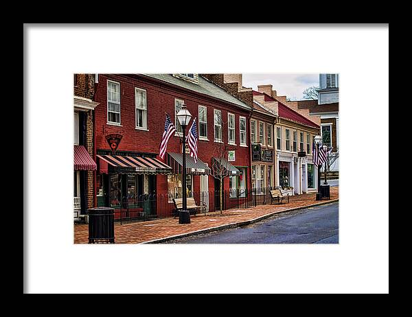 Jonesborough Framed Print featuring the photograph Downtown Jonesborough TN by Heather Applegate