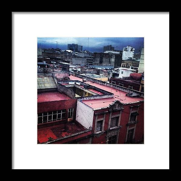 City Framed Print featuring the photograph Downtown #mexico #city #mexicocity by Manzana Rivas