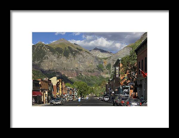 Rocky Mountains Framed Print featuring the photograph Downtown Telluride Colorado by Mike McGlothlen