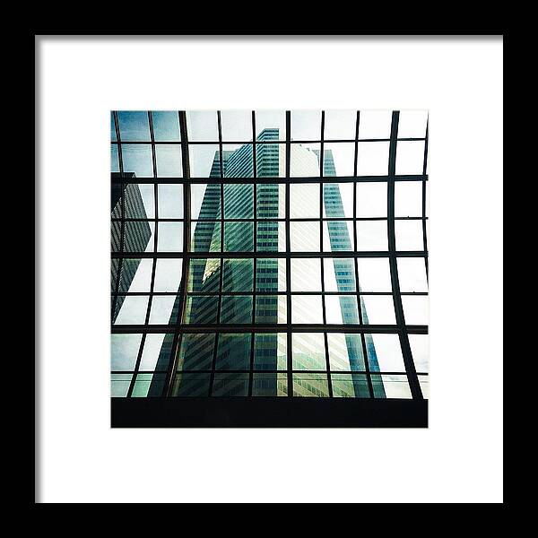Houston Framed Print featuring the photograph Downtown #texas #houston #iphone5 by Scott Pellegrin