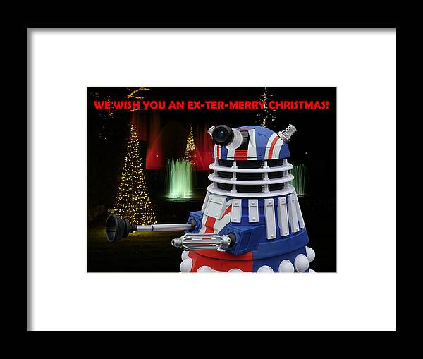 Richard Reeve Framed Print featuring the photograph Dr Who - Dalek Christmas by Richard Reeve