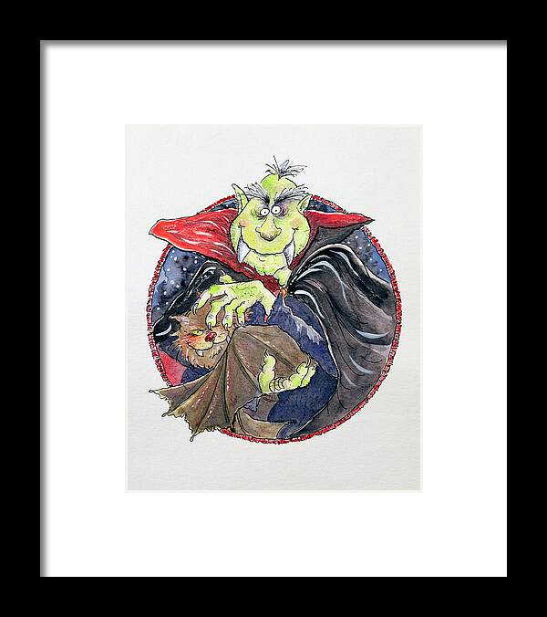 Dracula Framed Print featuring the painting Dracula by Maylee Christie