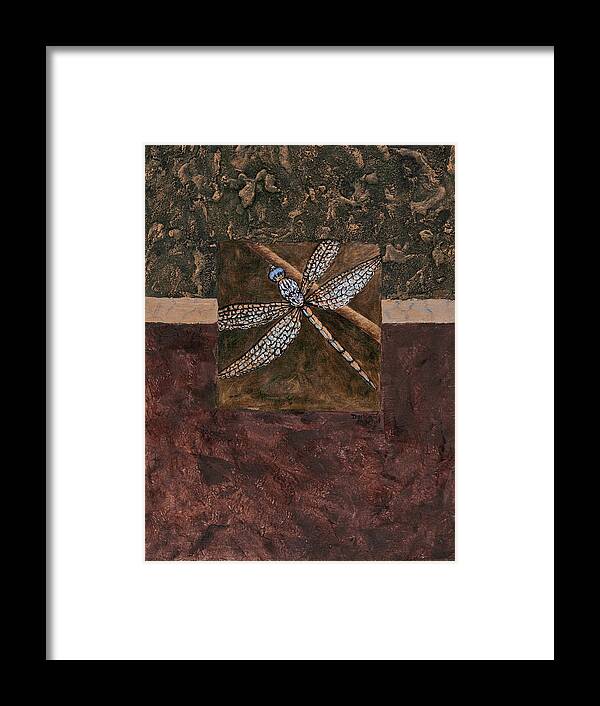 Dragonfly Framed Print featuring the painting Dragonfly by Darice Machel McGuire