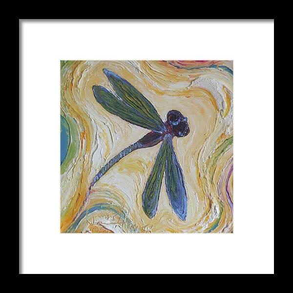 Dragonfly Paintings Framed Print featuring the painting Dragonfly II by Paris Wyatt Llanso