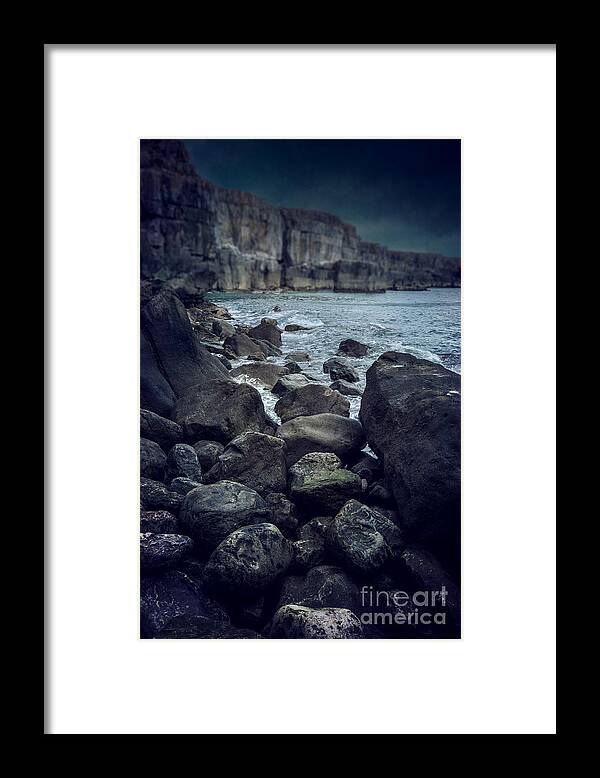 Wales Framed Print featuring the photograph Dramatic Coastline by David Lichtneker