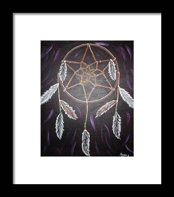 Dream Catcher Framed Print featuring the painting Dream Catcher by Angie Butler