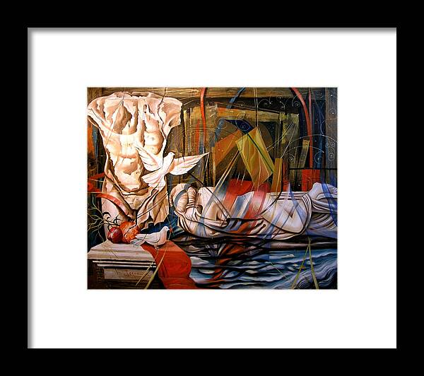 D Framed Print featuring the painting Dream by Jani Zokos