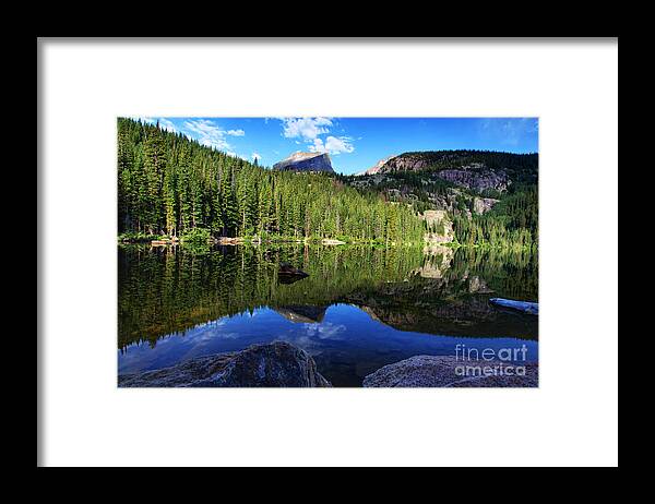 Dream Lake Framed Print featuring the photograph Dream Lake Rocky Mountain National Park by Wayne Moran