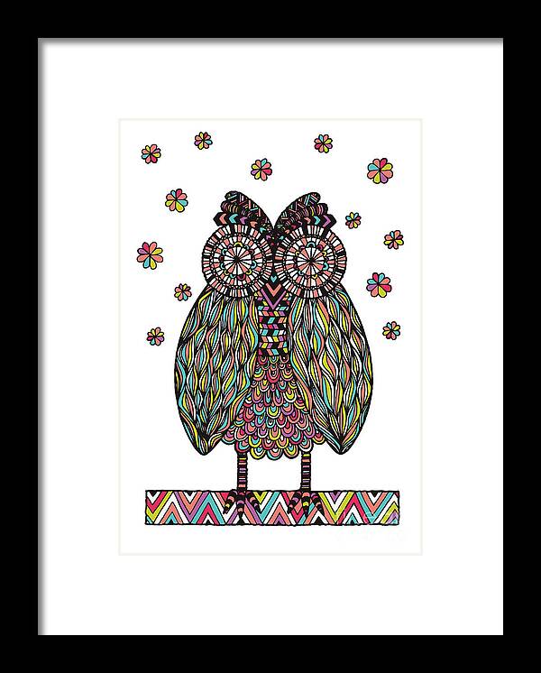 Animal Framed Print featuring the digital art Dream Owl by MGL Meiklejohn Graphics Licensing