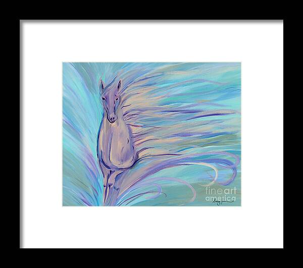 Horse Framed Print featuring the painting Dreamer by Stacey Zimmerman