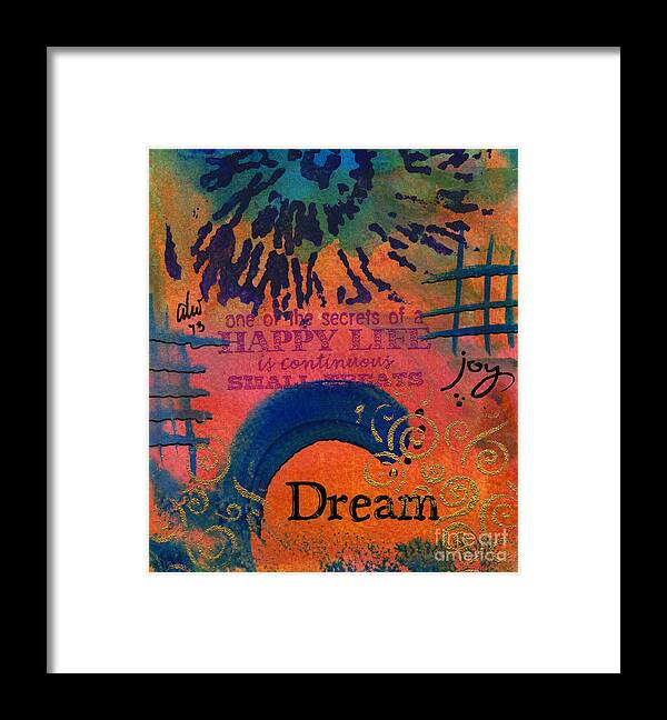 Acrylic Framed Print featuring the painting Dreams of Joy by Angela L Walker