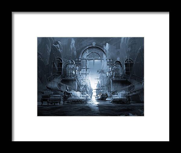 Vessel Framed Print featuring the digital art Dreamscape Reality by George Grie