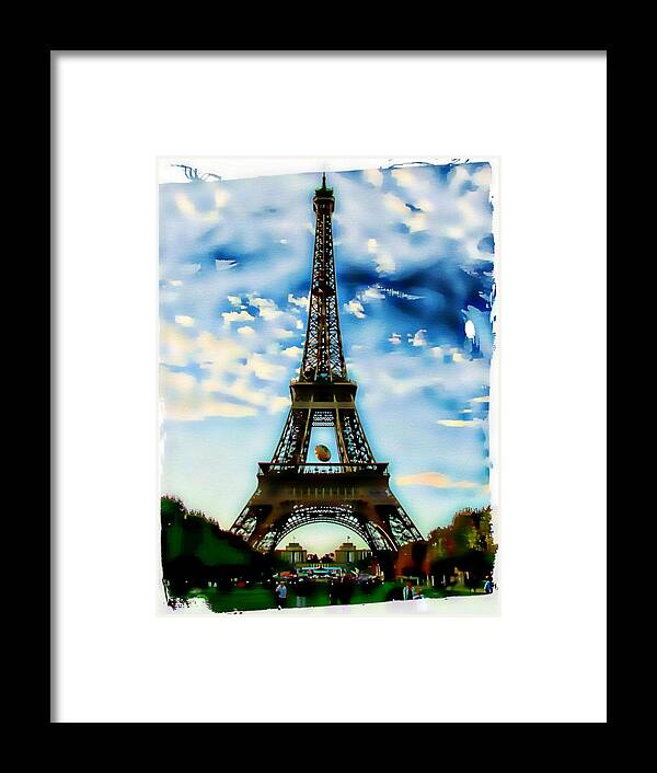 Eiffel Tower Framed Print featuring the photograph Dreamy Eiffel Tower by Kathy Churchman