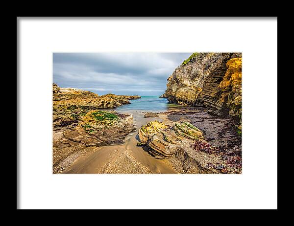 Seascape Framed Print featuring the photograph Dreamy Ocean Cove by Mimi Ditchie