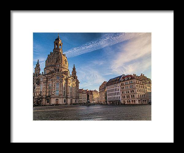 Dresden Framed Print featuring the photograph Dresden Frauenkirche by Shirley Radabaugh