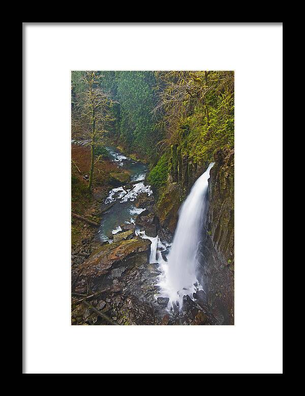  Waterfalls Framed Print featuring the photograph Drift Creek falls by Ulrich Burkhalter