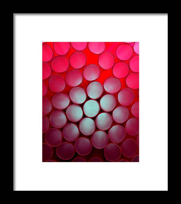 Color Framed Print featuring the photograph Drinking Straws by Yo Pedro