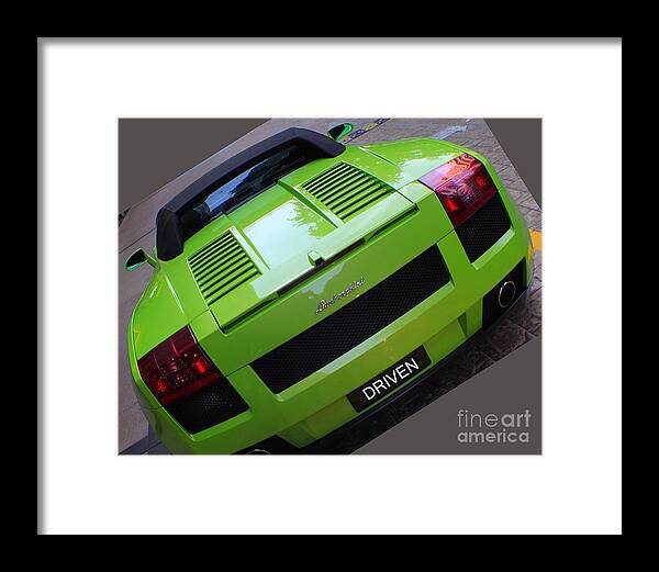 Lamborghini-exotic Cars-italian Sportscar-luxury Automobiles Framed Print featuring the photograph Driven by Scott Cameron