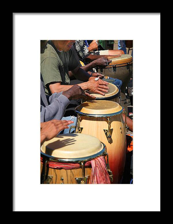 Drums Framed Print featuring the photograph Drum Jammin in Golden Gate Park by Robert Woodward